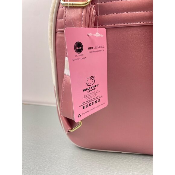 Her Universe Hello Kitty Rhinestone Fuzzy Mini Backpack - Picture 4 of 16